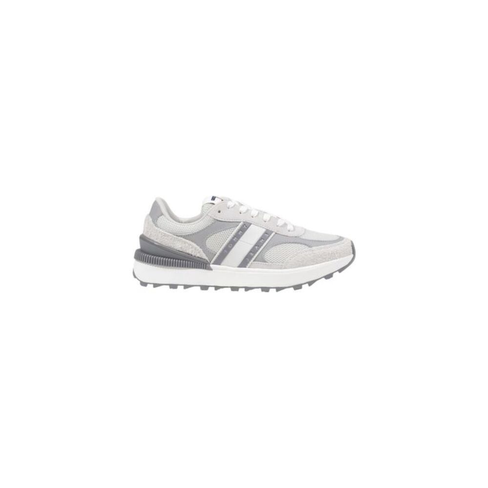 Tommy Hilfiger Jeans Gray Suede Leather Athletic Women's Sneakers